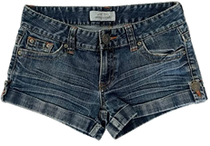 Denim Low Rise Shorts
